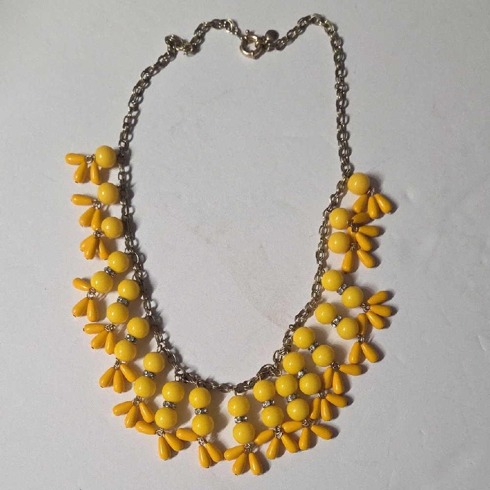 J. Crew Yellow Beaded Necklace